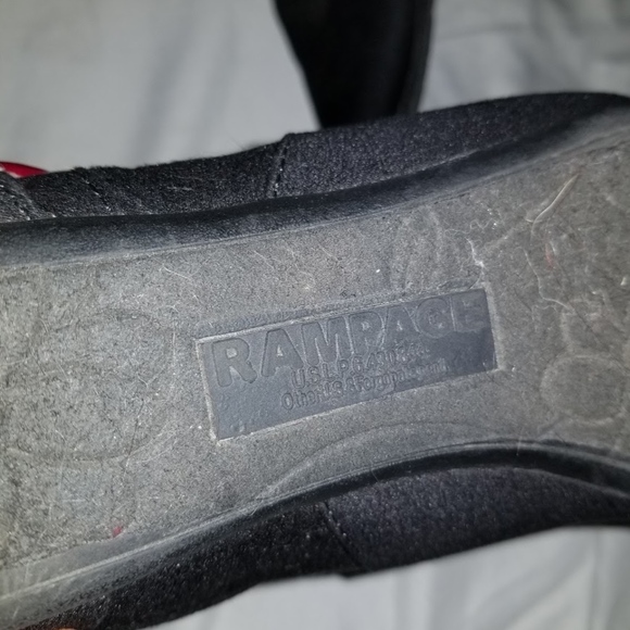 Black Buckled flat booties Size 8M - Picture 2 of 2